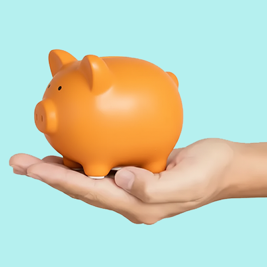 Decorative picture: Image of a piggy bank in Bankinter colors